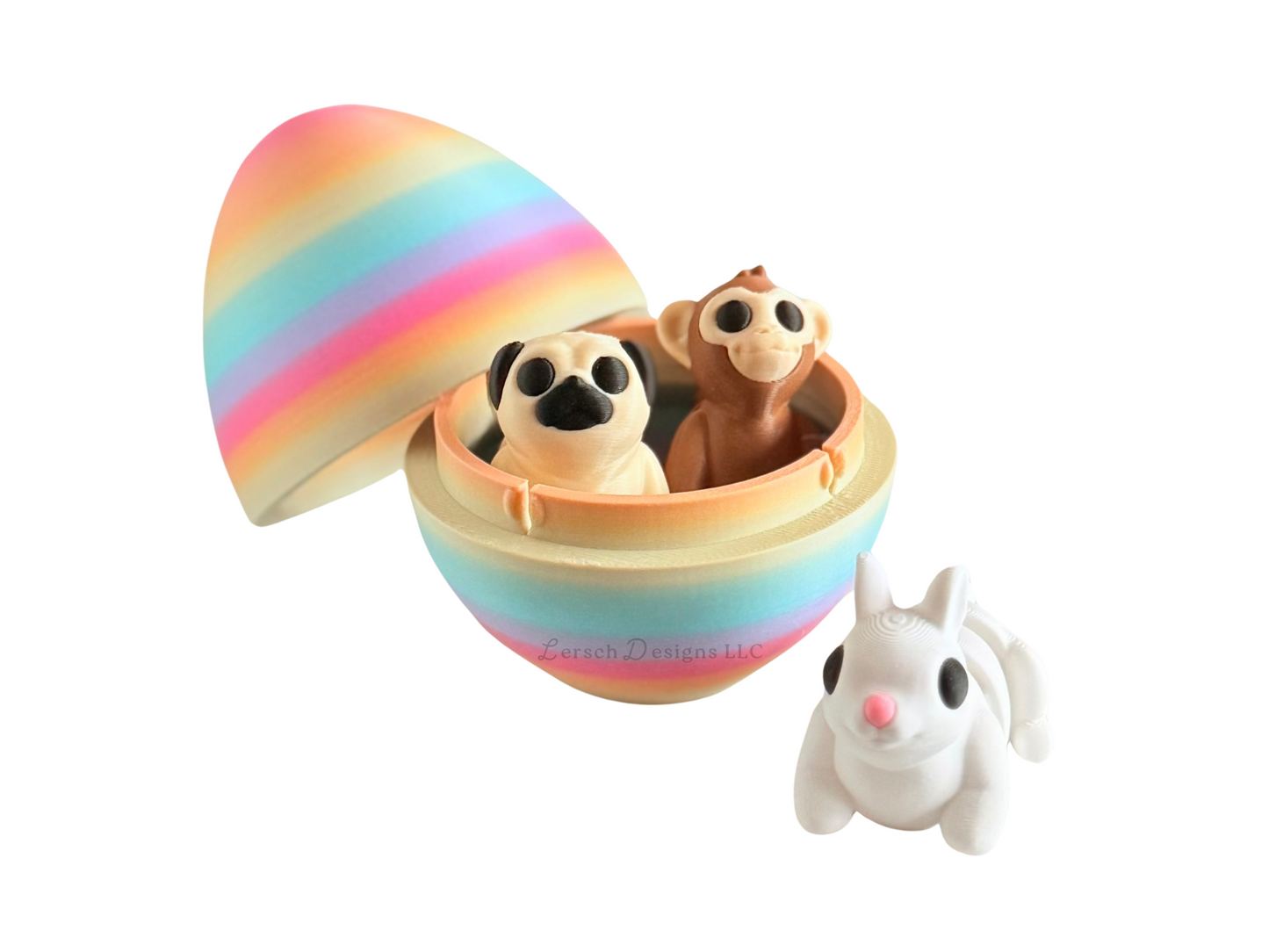Rainbow Egg w/ 3 Mystery Articulating Animals