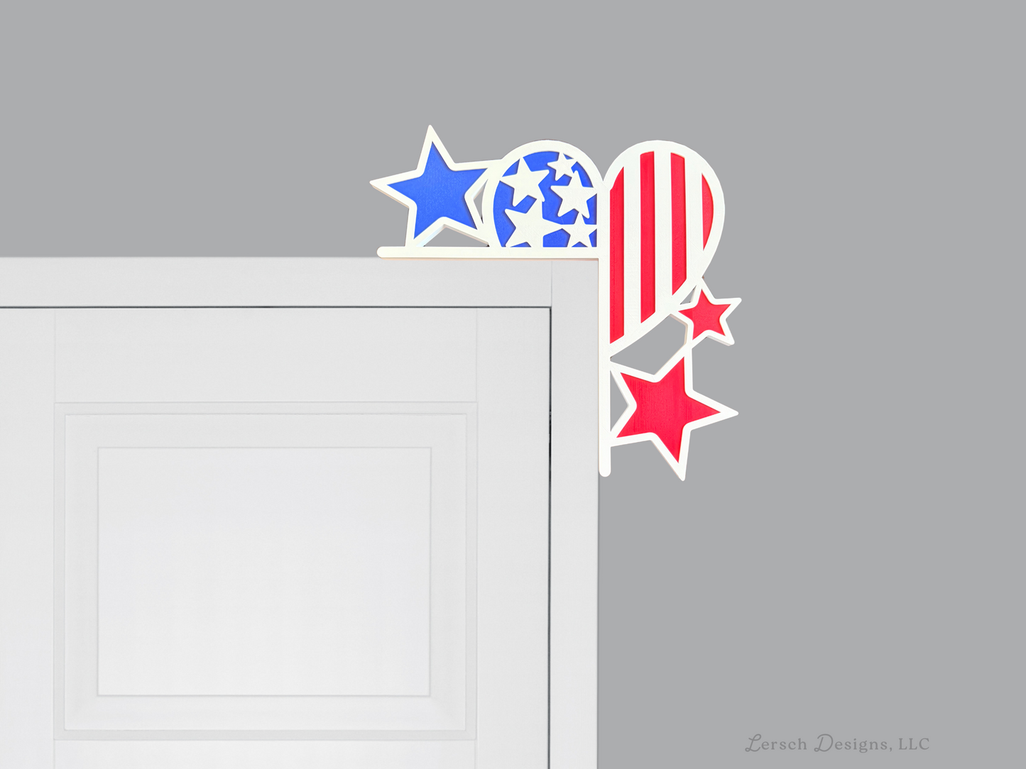Patriotic Heart Door Corner Decor