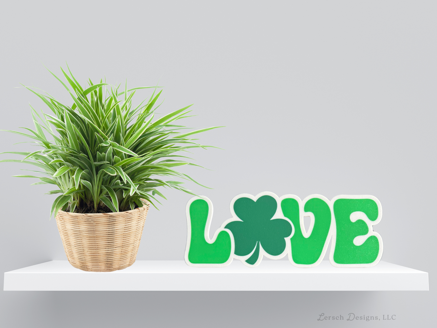 LOVE with Shamrock Decor