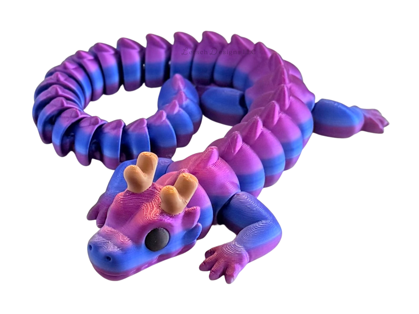 Articulating Dragon (Blue Purple Stripe) - Large
