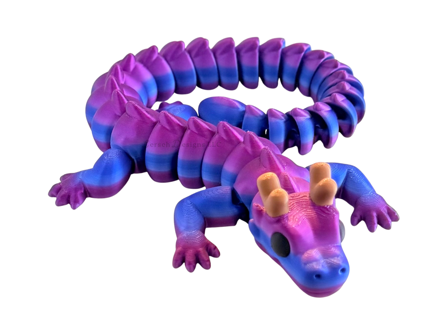 Articulating Dragon (Blue Purple Stripe) - Large
