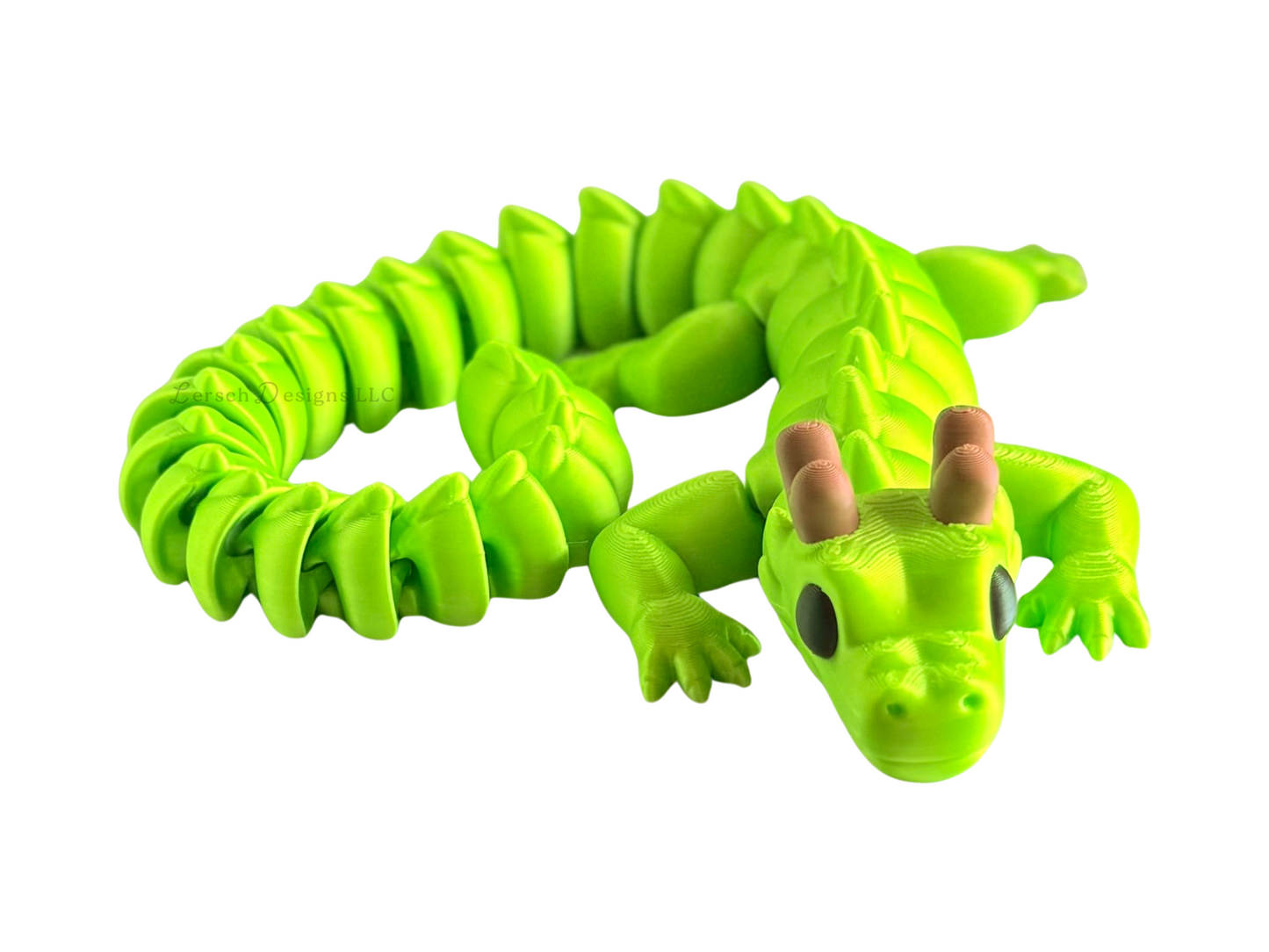 Articulating Dragon (Green Silk) - Large