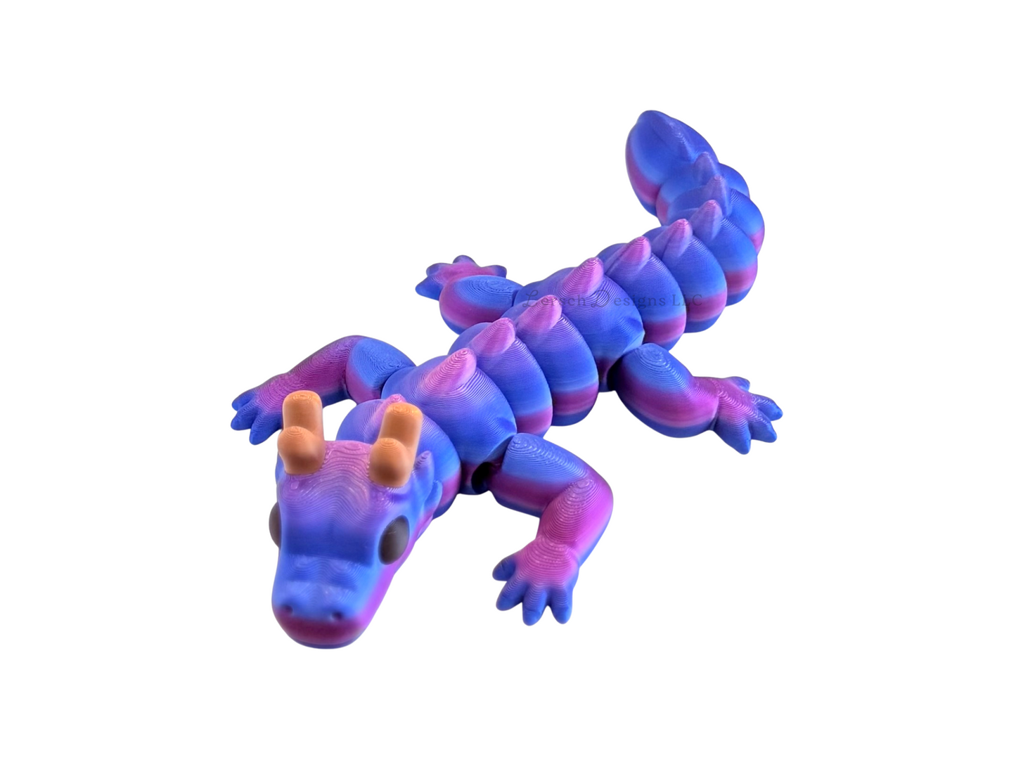 Articulating Dragon (Blue Purple Stripe) - Medium
