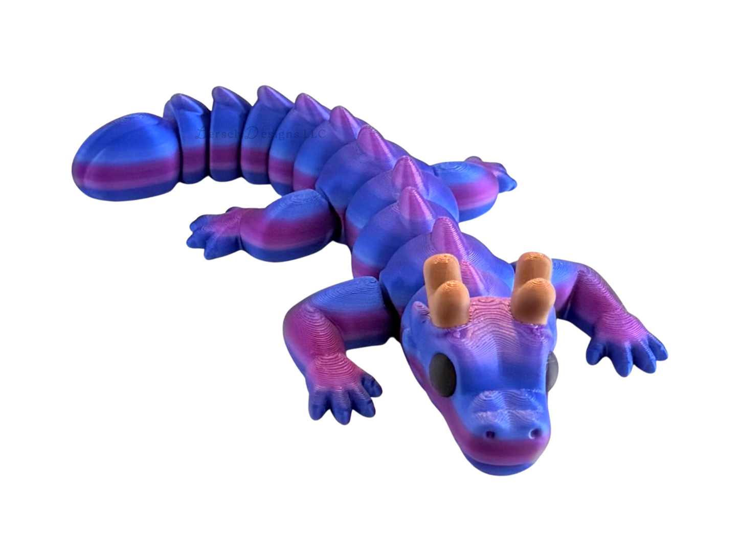 Articulating Dragon (Blue Purple Stripe) - Medium