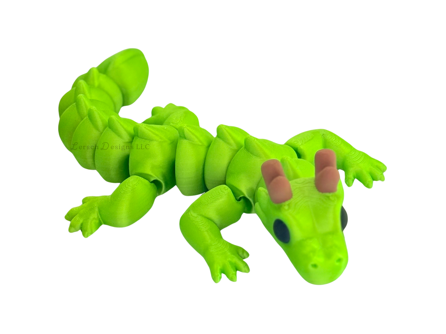 Articulating Dragon (Green Silk) - Medium