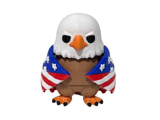 Bald Eagle with Flag