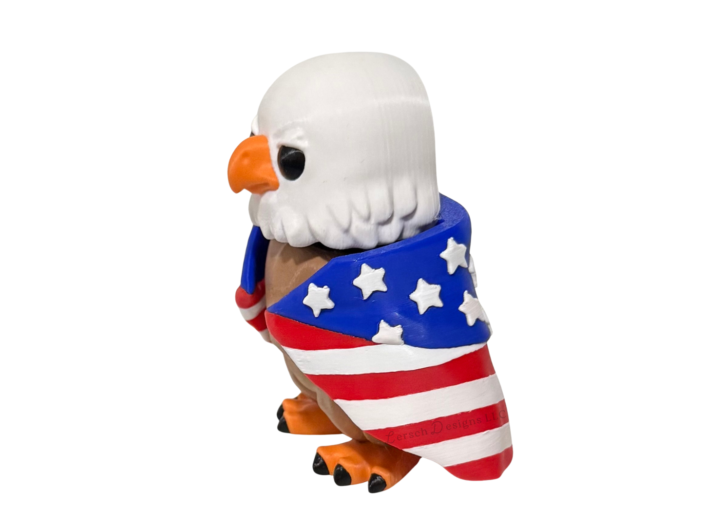 Bald Eagle with Flag