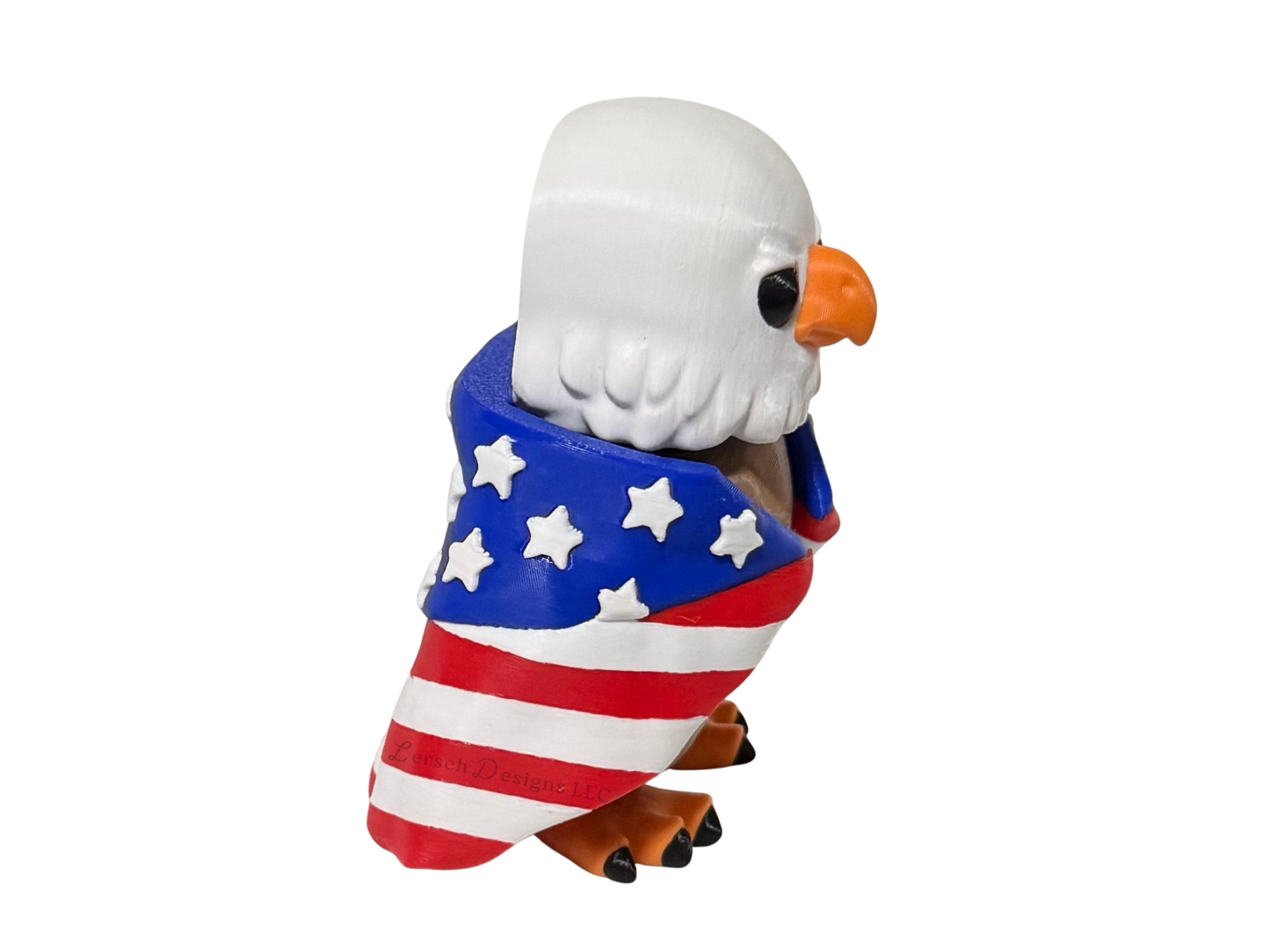 Bald Eagle with Flag