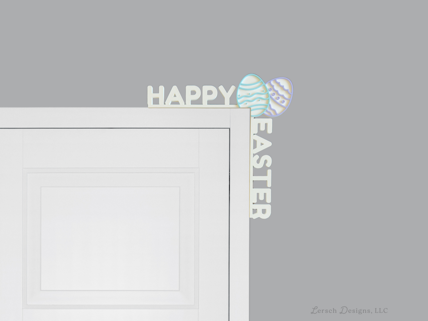 Happy Easter with Eggs Door Corner Decor