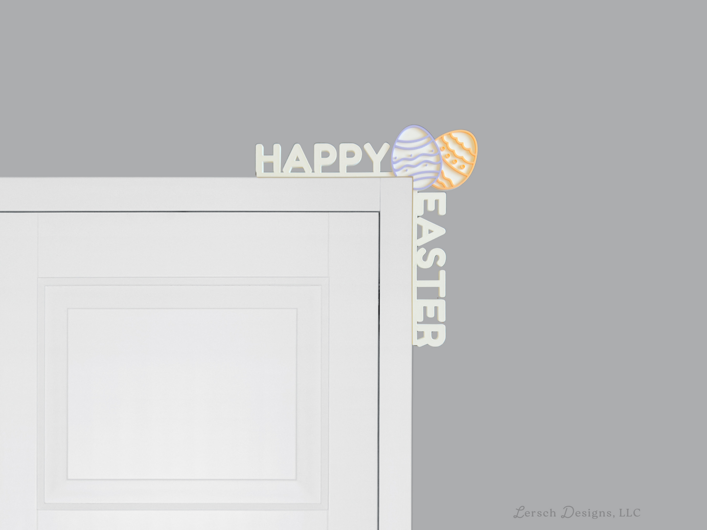 Happy Easter with Eggs Door Corner Decor