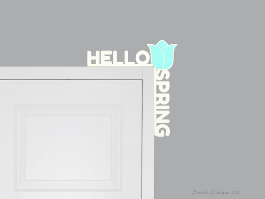 Hello Spring Door Corner Decor