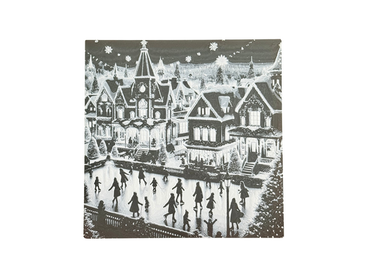 Ice Skating Winter Scene