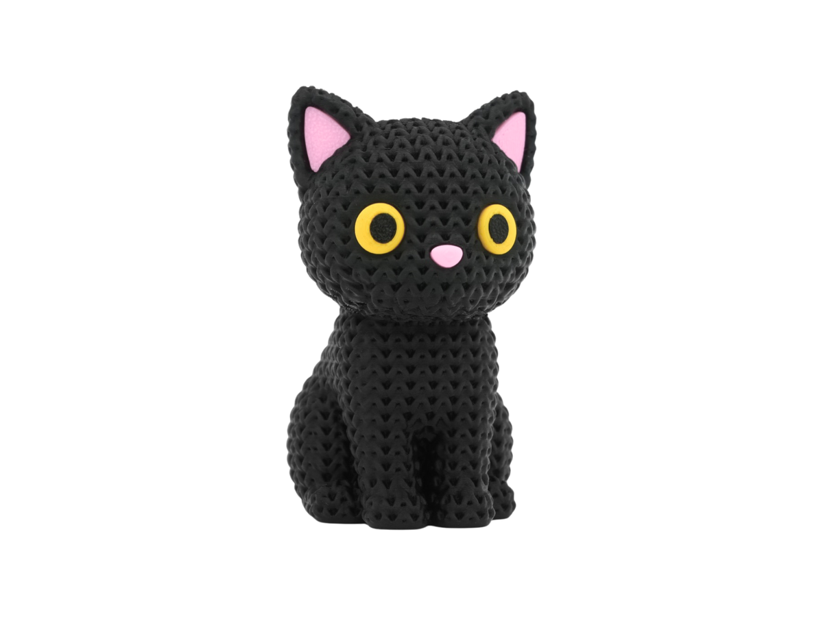 Knitted Black Cat
