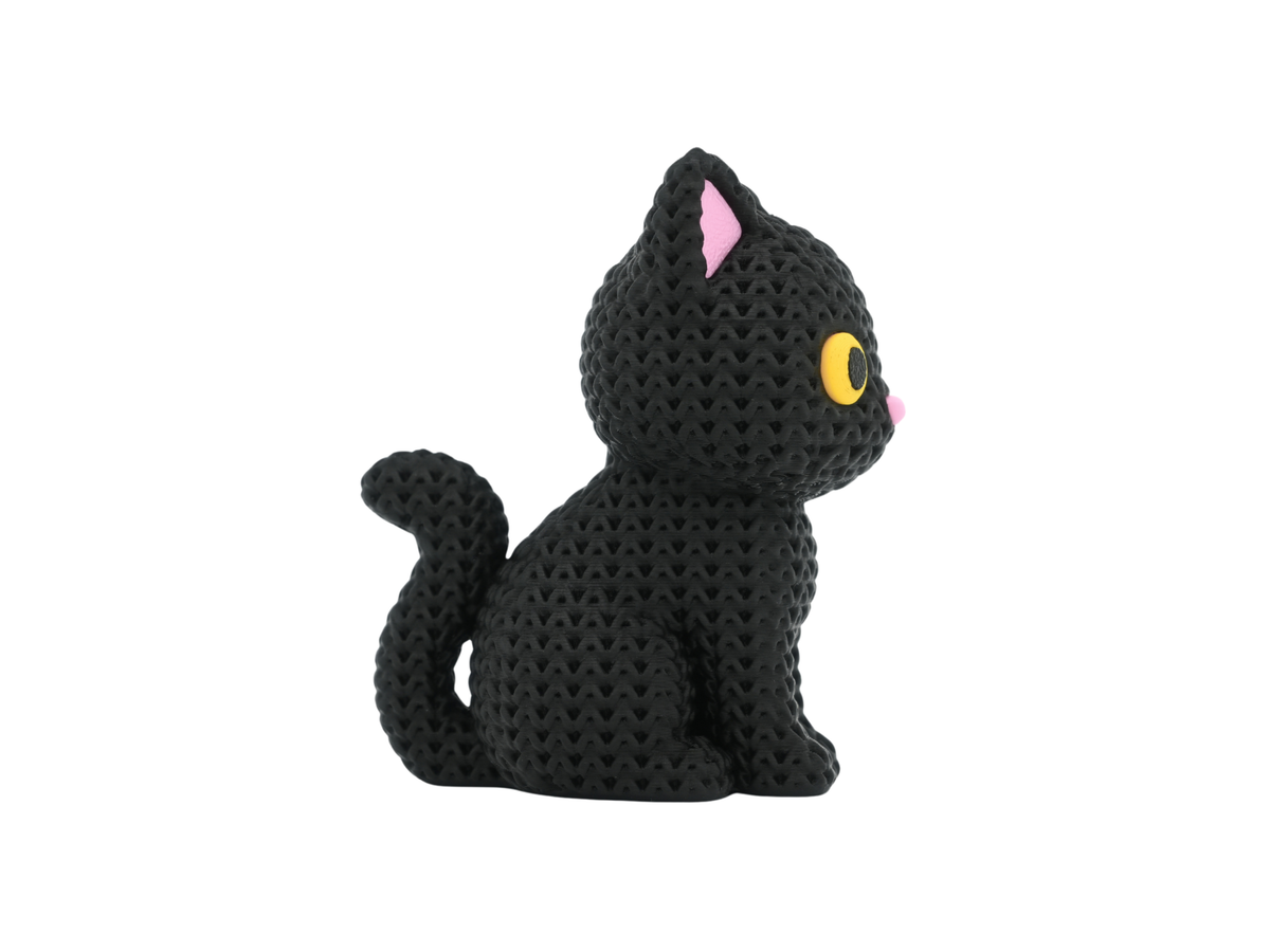 Knitted Black Cat