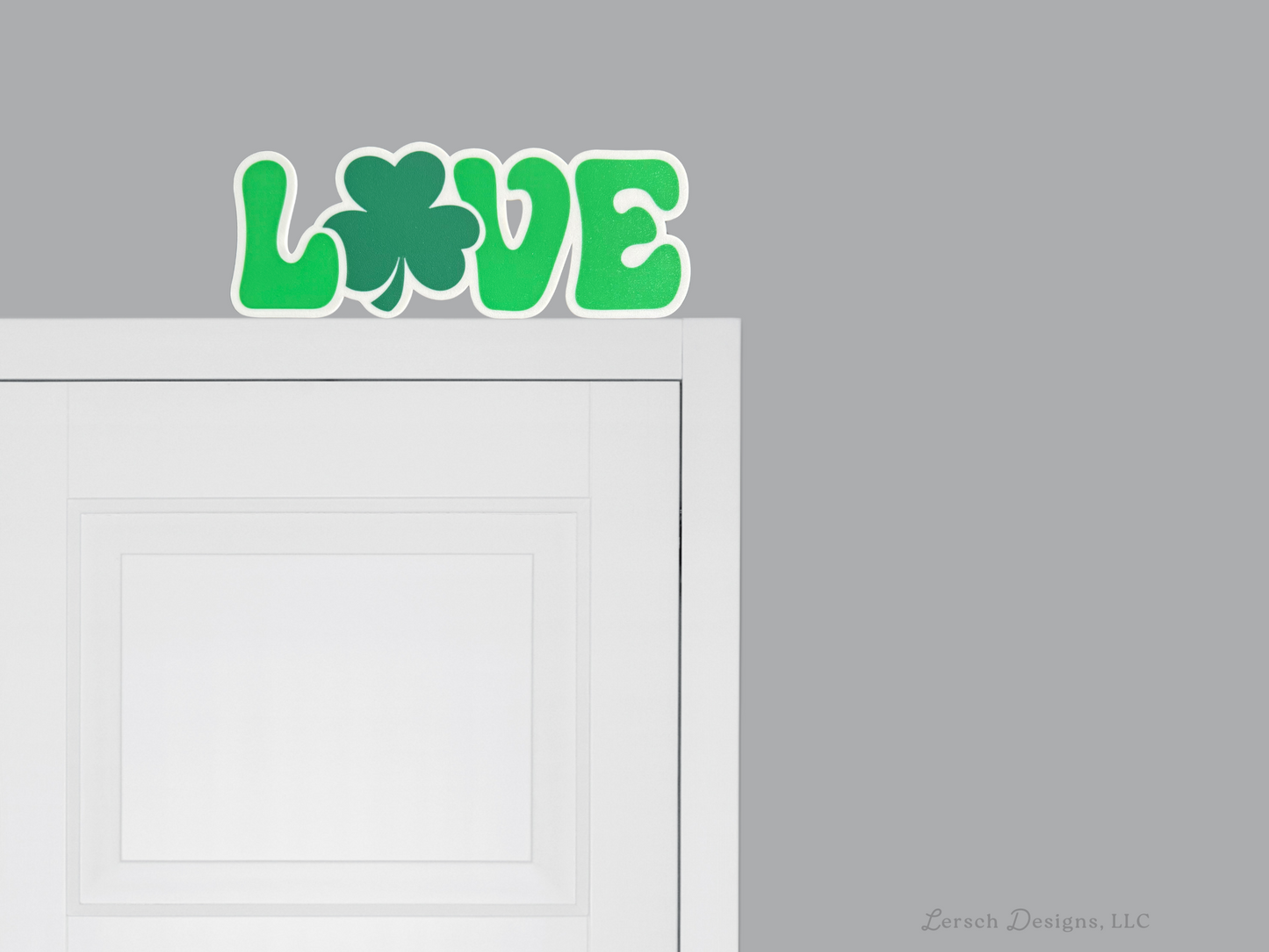 LOVE with Shamrock Decor