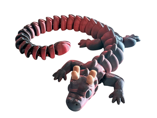 Articulating Dragon (Silk Black Red) - Large