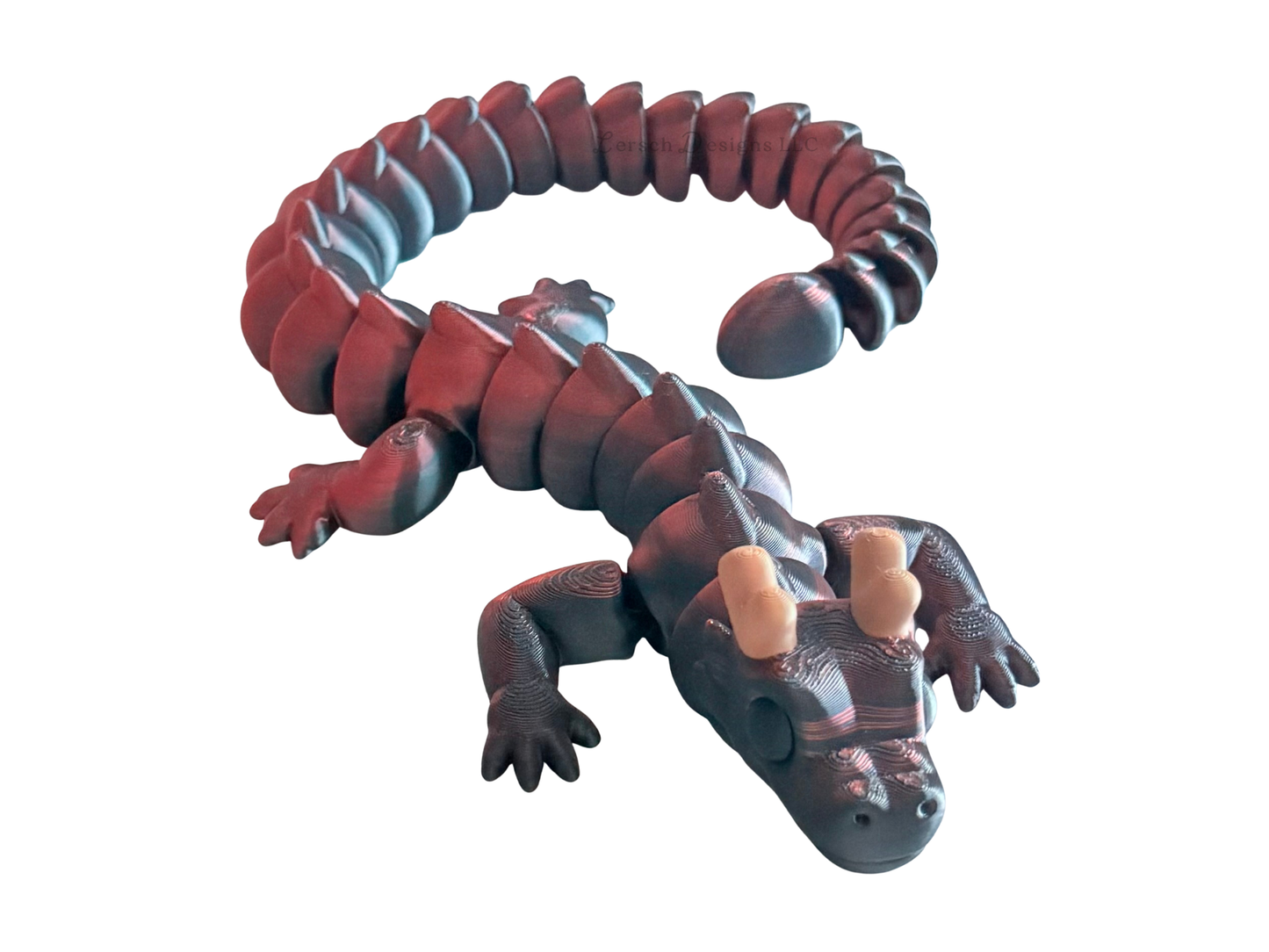 Articulating Dragon (Silk Black Red) - Large