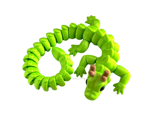 Articulating Dragon (Green Silk) - Large