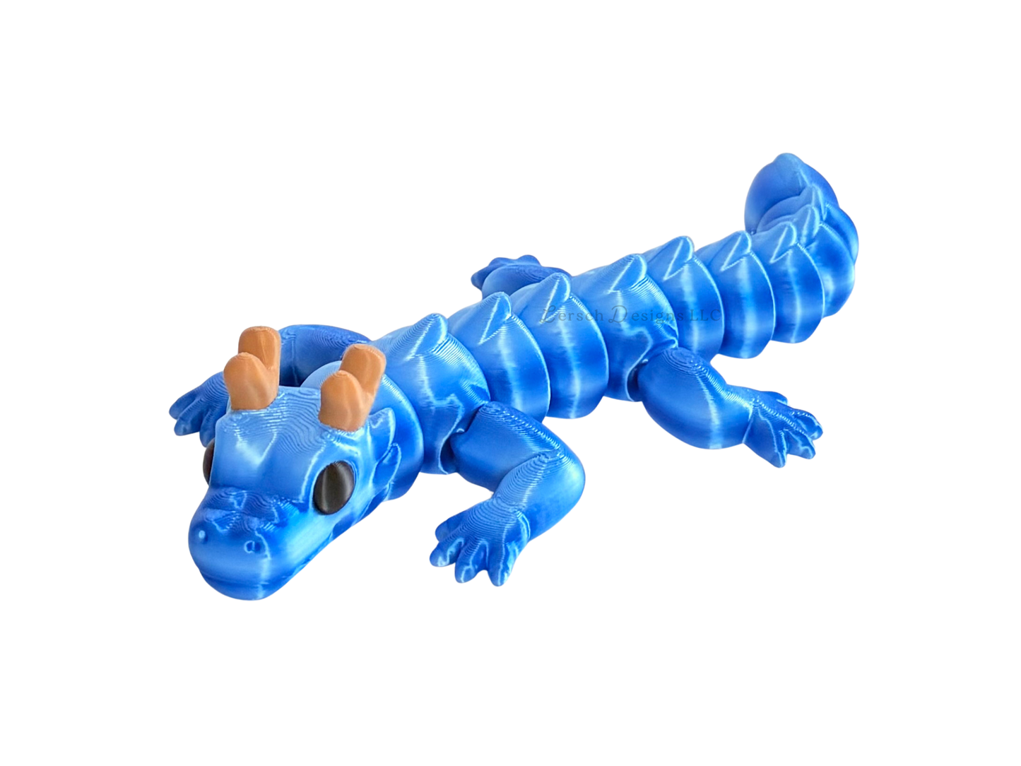 Articulating Dragon (Silk Blue Duo Stripe) - Medium
