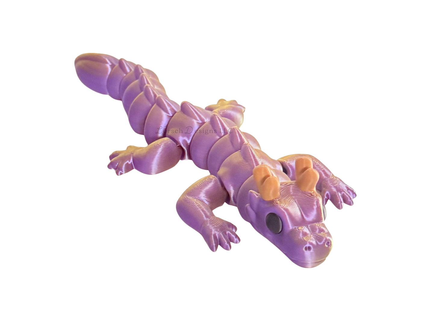 Articulating Dragon (Silk Gold Purple) - Medium