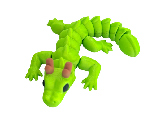 Articulating Dragon (Green Silk) - Medium