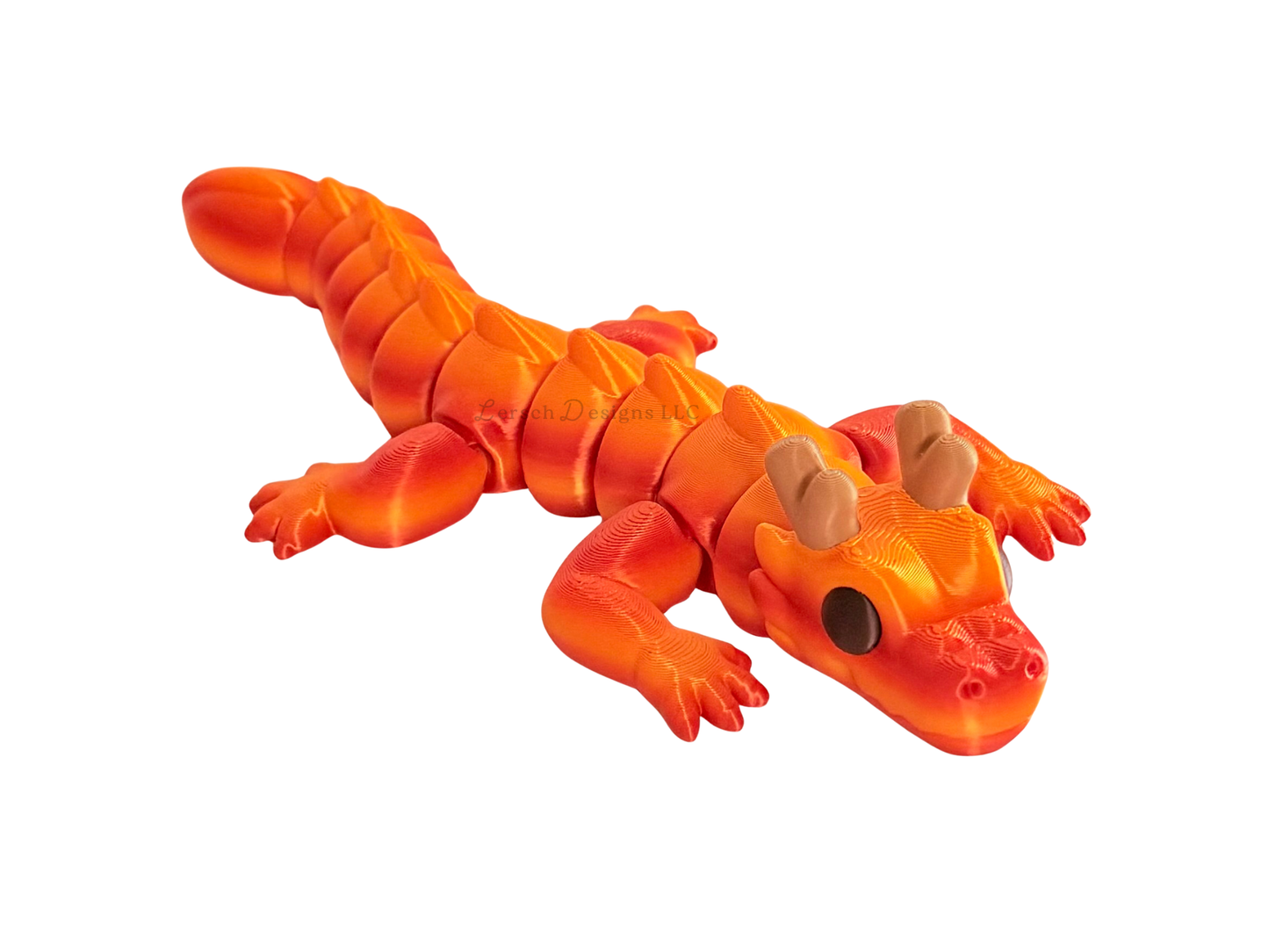 Articulating Dragon (Silk Orange Red Stripe) - Medium
