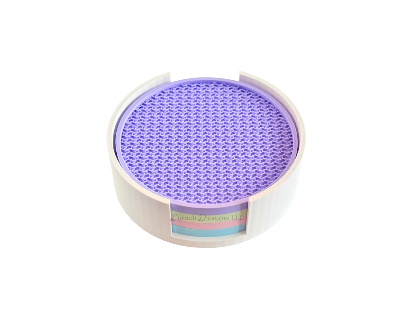 Coaster Set of 4 w/ Holder