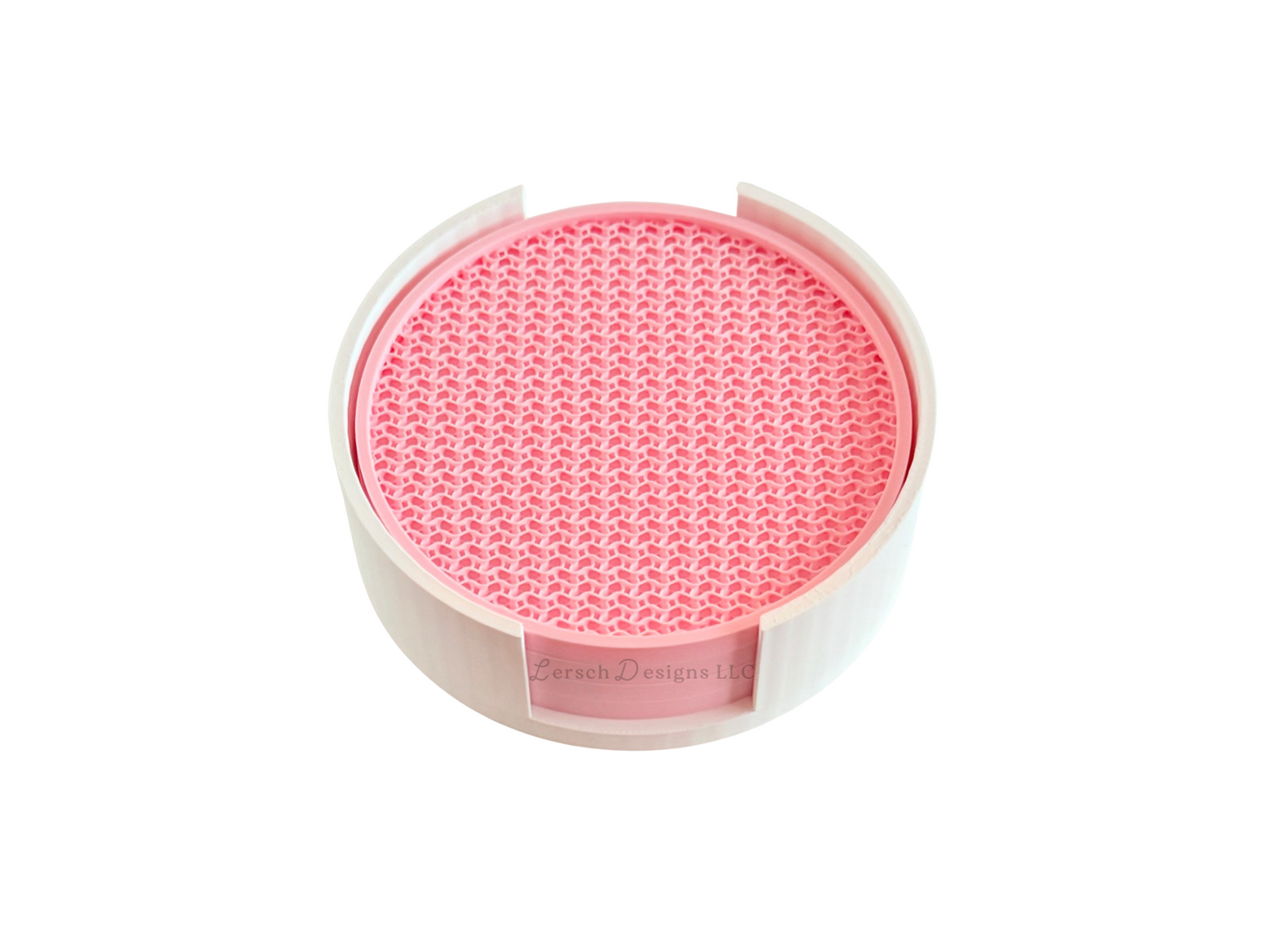Coaster Set of 4 w/ Holder