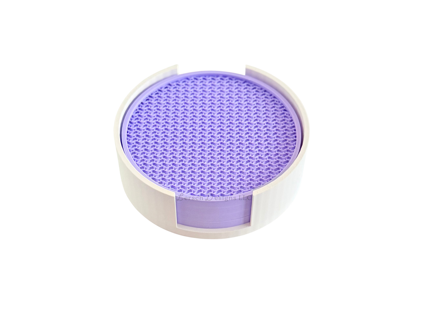 Coaster Set of 4 w/ Holder