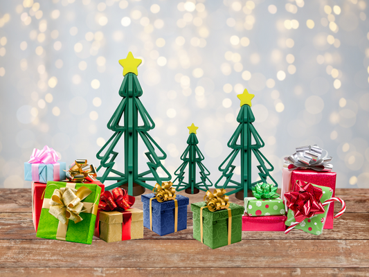 3-Piece Hollow Christmas Tree with Star Set