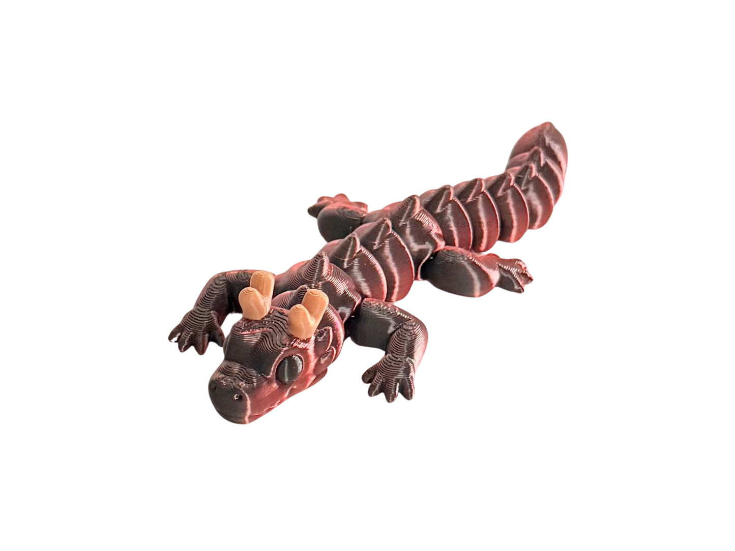 Articulating Dragon (Silk Black Red) - Small