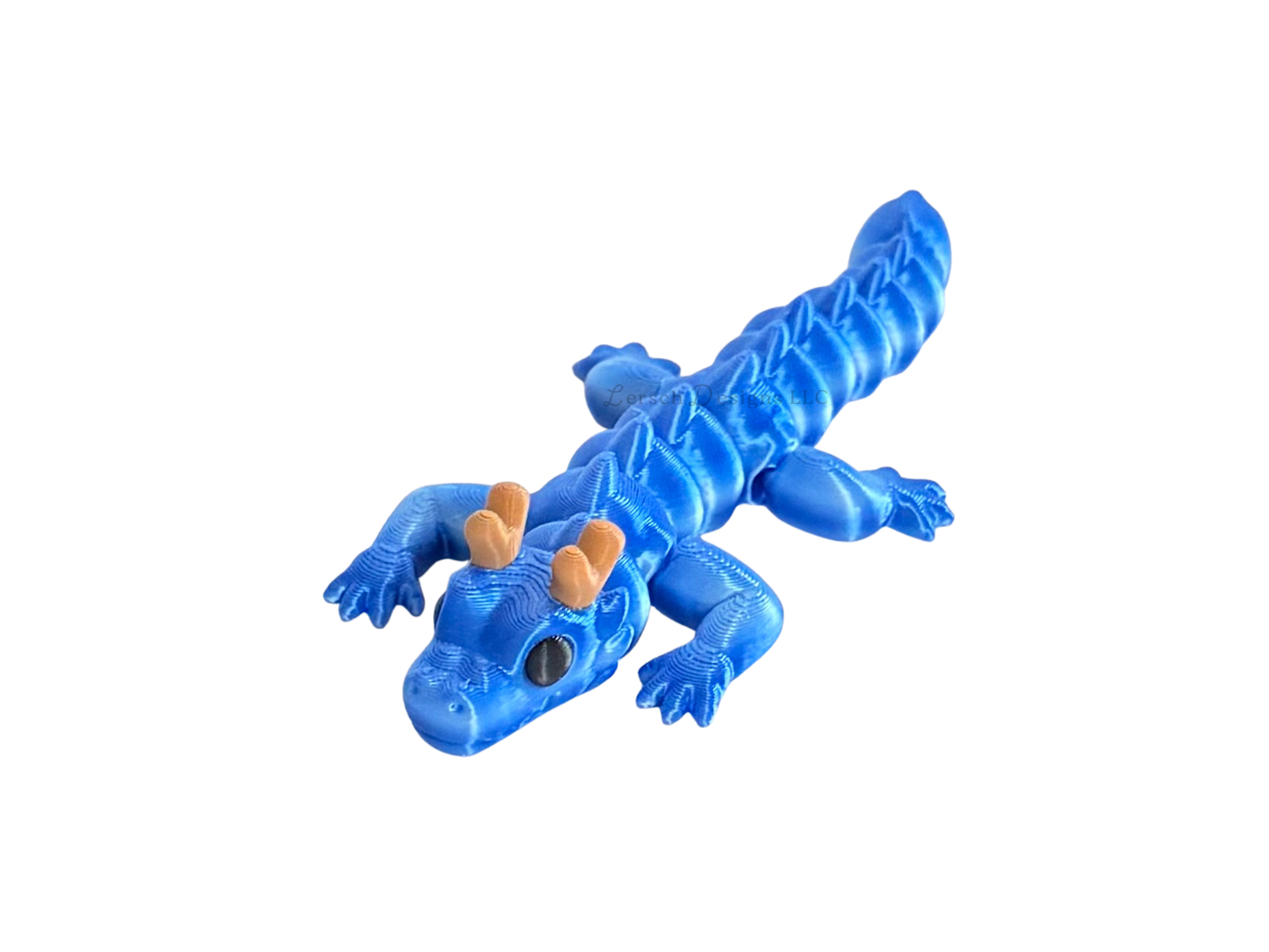 Articulating Dragon (Silk Blue Duo Stripe) - Small