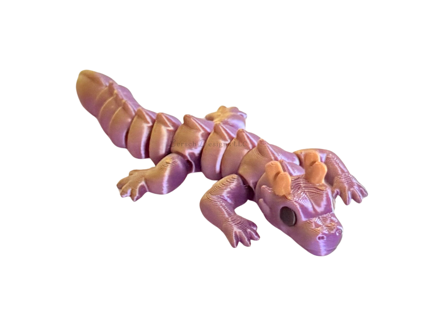 Articulating Dragon (Silk Gold Purple) - Small