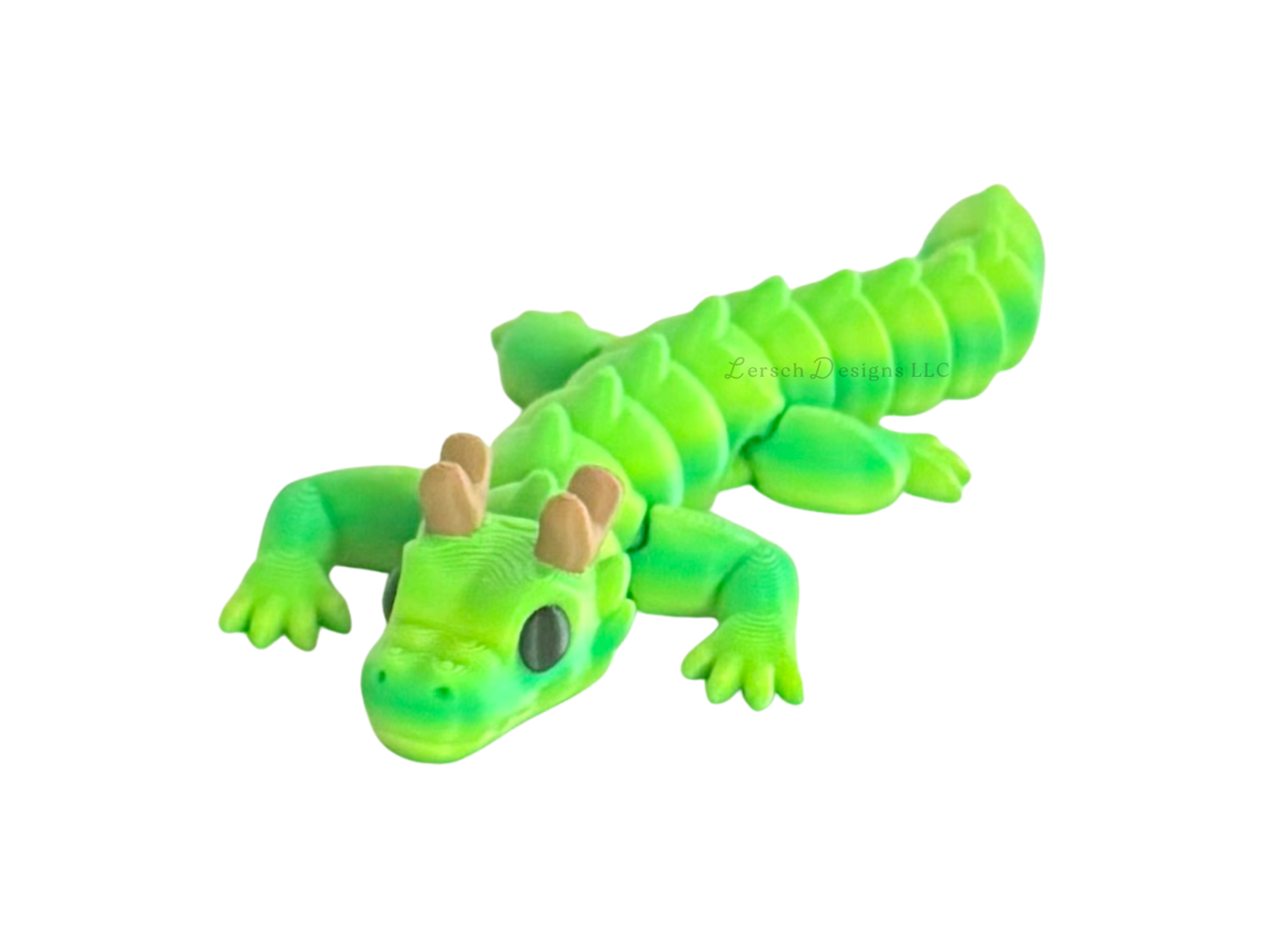 Articulating Dragon (Green Duo Stripe) - Small