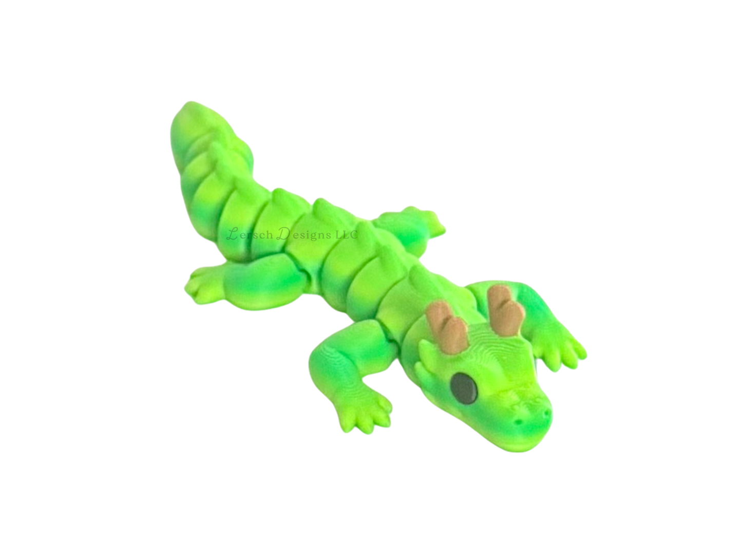 Articulating Dragon (Green Duo Stripe) - Small
