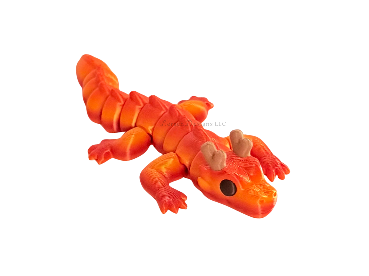 Articulating Dragon (Silk Orange Red Stripe) - Small