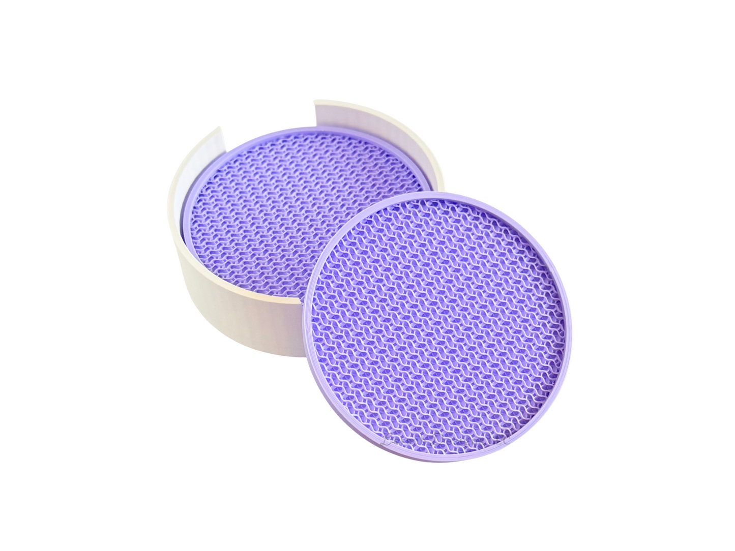 Coaster Set of 4 w/ Holder