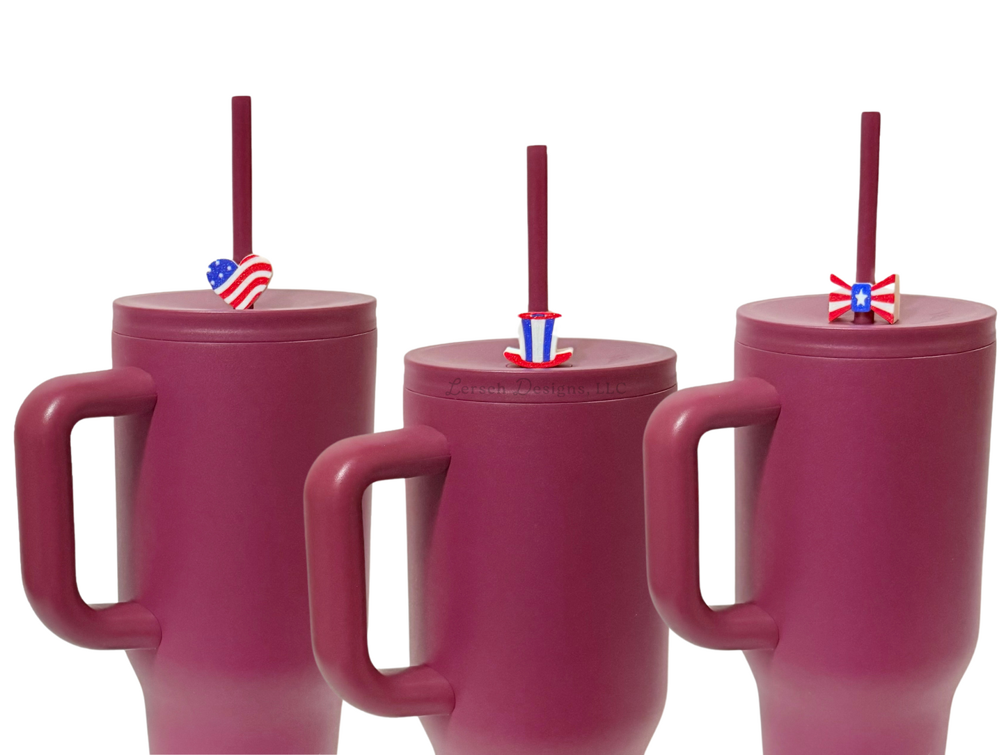 Patriotic Straw Charms for Tumblers