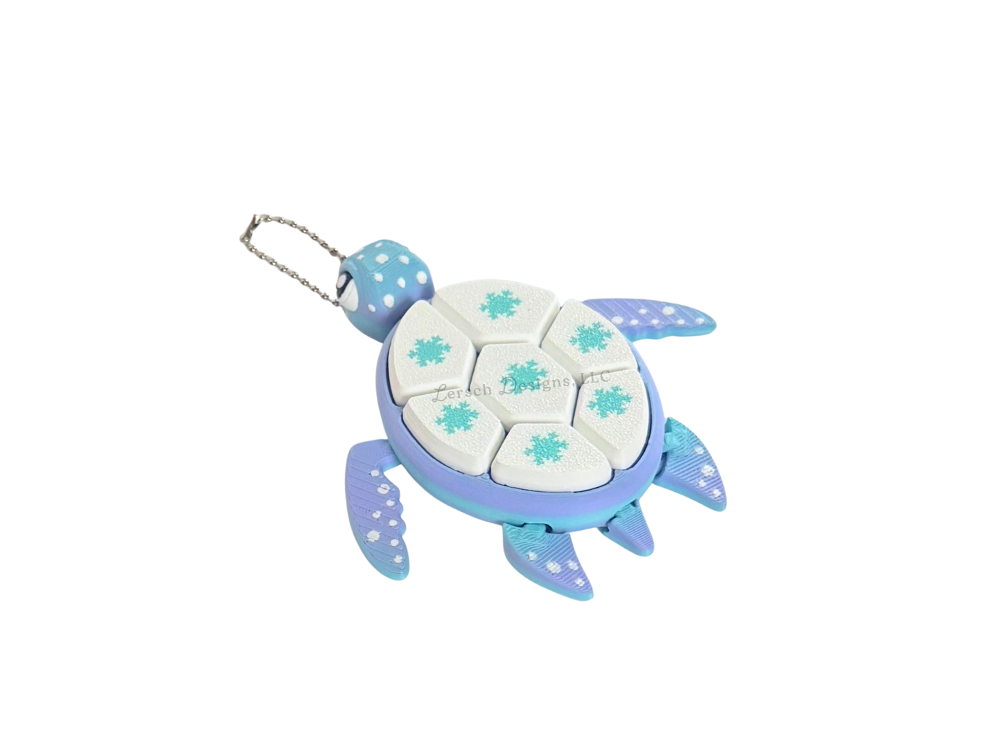 Winter Teal Turtle Clicker