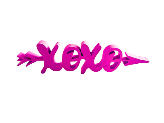 XOXO with Arrow Decor Sign - Pink